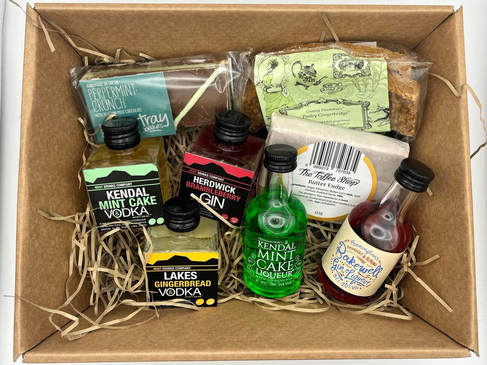 Taste of Cumbria Liquers and Sweet Treat Hamper