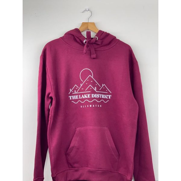 The Lake District Adult Hoodie Burgundy (Ullswater)