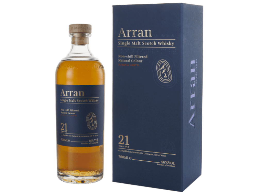 Bottle and box of Arran Scotch Whisky